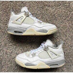 Nike Air Jordan 4 Retro White Oreo Size 6 Youth (Size 7.5 Women's)